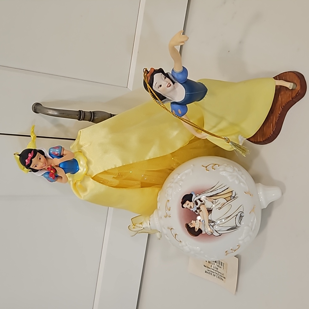 Snow White Ornaments.          Set of 3